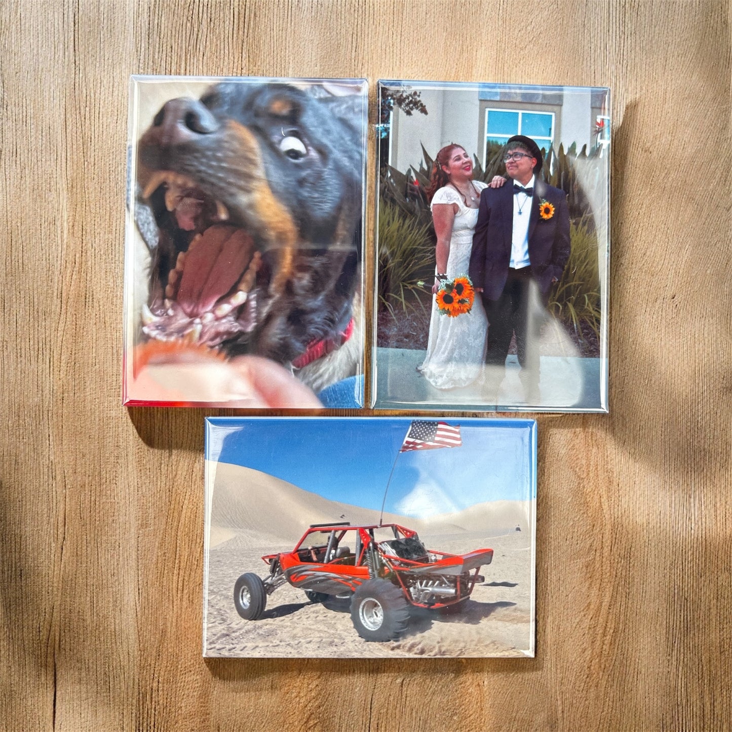 3 pack of 2.5”x3.5” Custom photo magnet gifts - Personalized fridge keepsakes