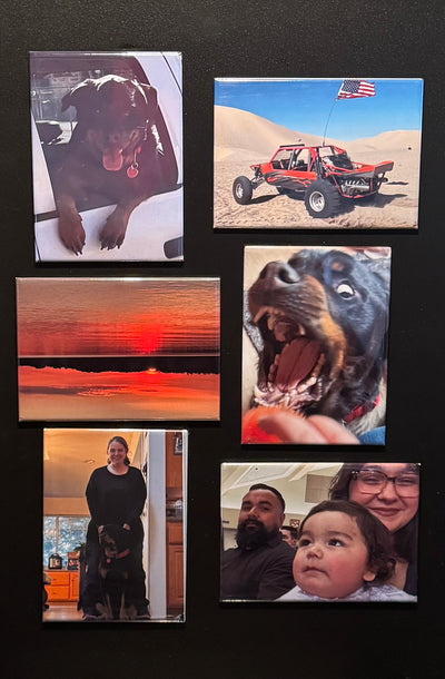6 pack of 2.5”x3.5” Custom photo magnet gifts - Personalized fridge keepsakes