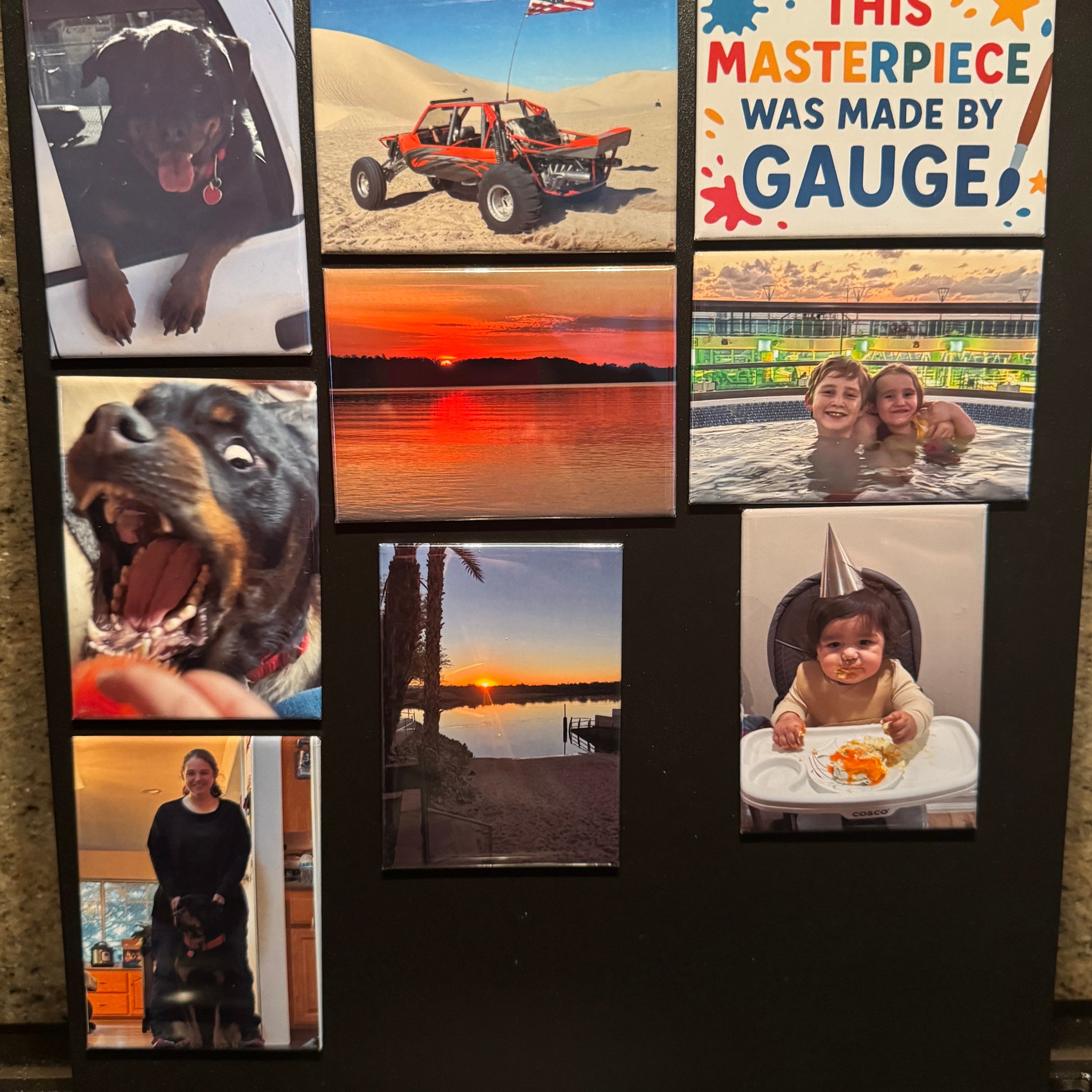 9 pack of 2.5”x3.5” Custom photo magnet gifts - Personalized fridge keepsakes