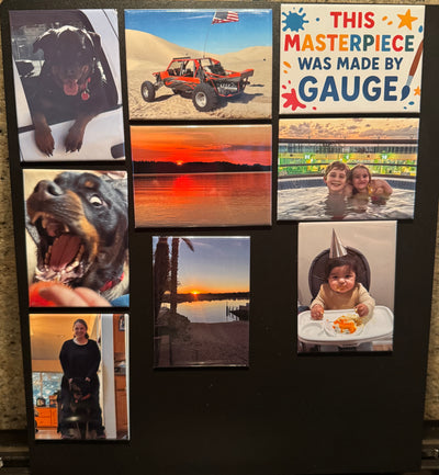 9 pack of 2.5”x3.5” Custom photo magnet gifts - Personalized fridge keepsakes