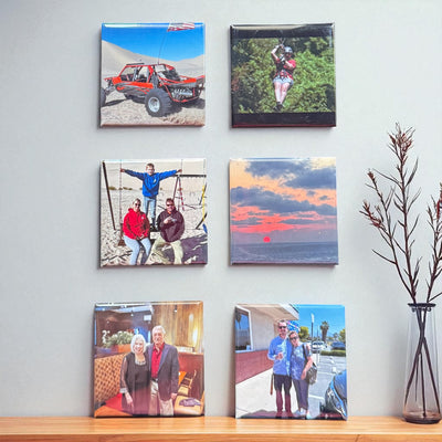 6 Pack of 2"x2" Custom Photo Magnet Gifts - Personalized Fridge Keepsakes